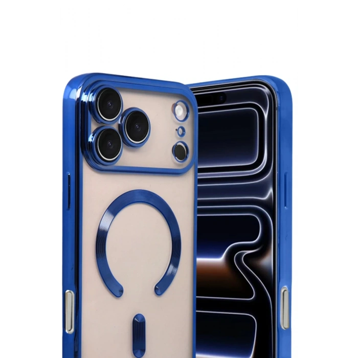 Apple iPhone 17 Pro Max Uyumlu Kross Magneticsafe Kapak - Lacivert