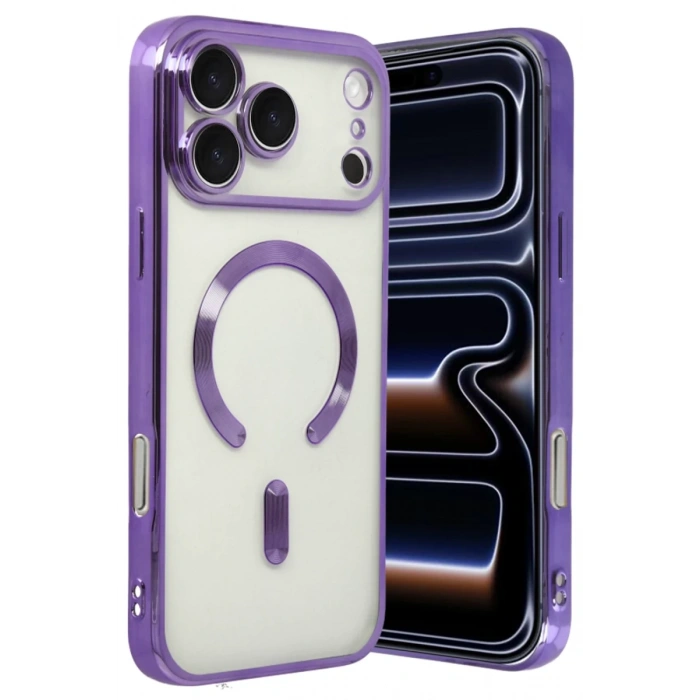 Apple iPhone 17 Pro Max Uyumlu Kross Magneticsafe Kapak - Mor