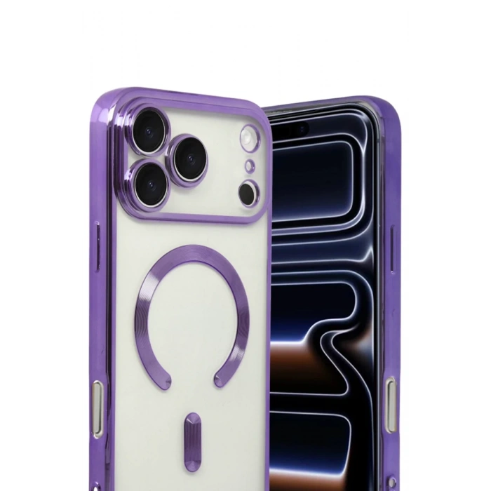 Apple iPhone 17 Pro Max Uyumlu Kross Magneticsafe Kapak - Mor