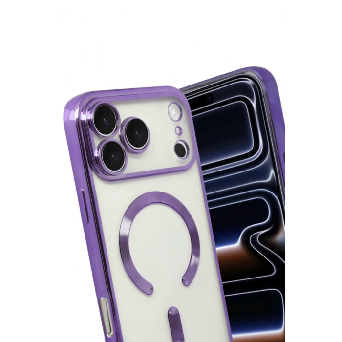 Apple iPhone 17 Pro Max Uyumlu Kross Magneticsafe Kapak - Mor