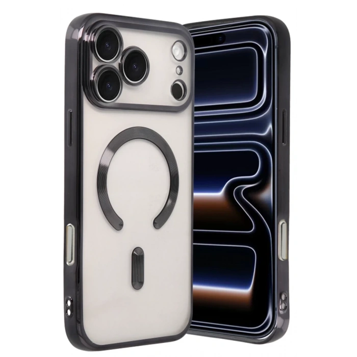 Apple iPhone 17 Pro Max Uyumlu Kross Magneticsafe Kapak - Siyah