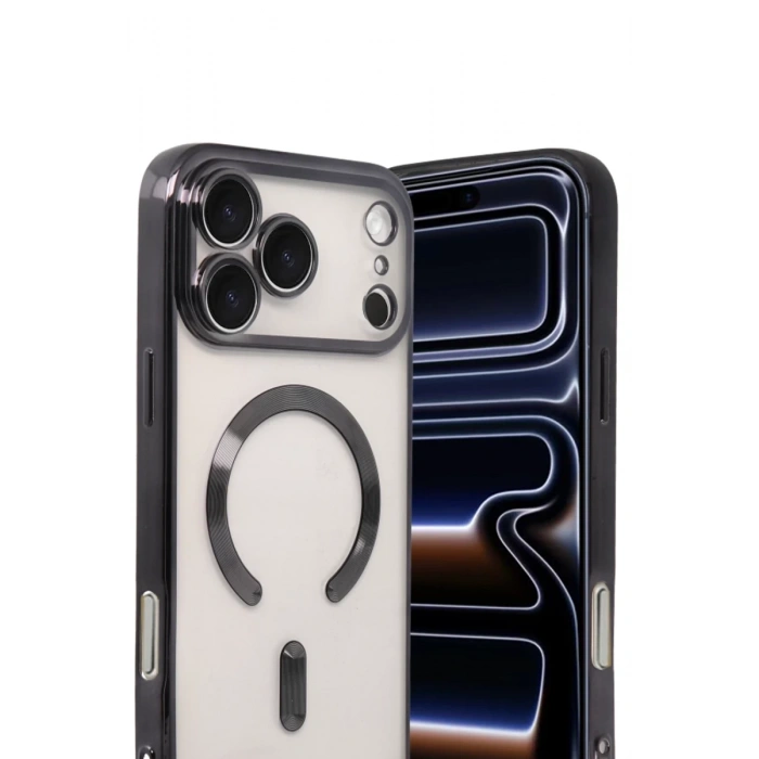 Apple iPhone 17 Pro Max Uyumlu Kross Magneticsafe Kapak - Siyah