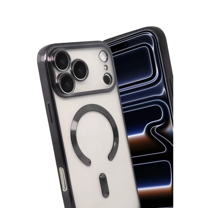 Apple iPhone 17 Pro Max Uyumlu Kross Magneticsafe Kapak - Siyah
