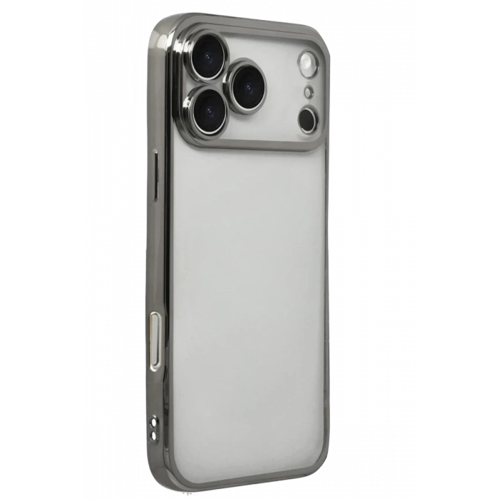Apple iPhone 17 Pro Max Uyumlu Lensli Silikon - Titan Gri