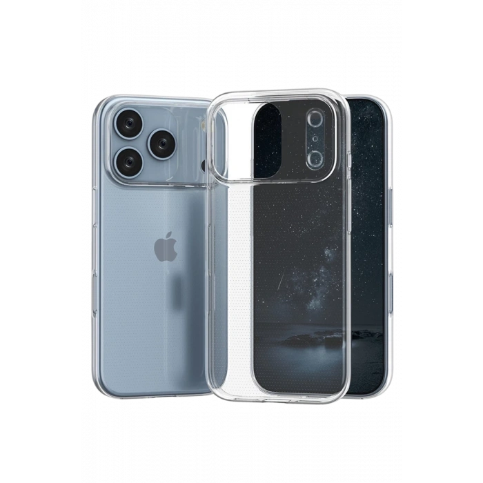 Apple iPhone 17 Pro Max Uyumlu Lüx Şeffaf Silikon - Şeffaf