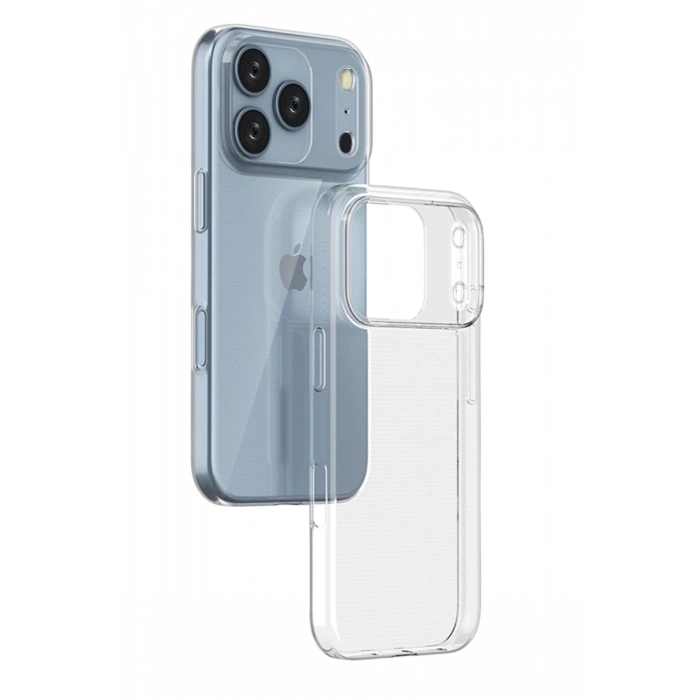 Apple iPhone 17 Pro Max Uyumlu Lüx Şeffaf Silikon - Şeffaf