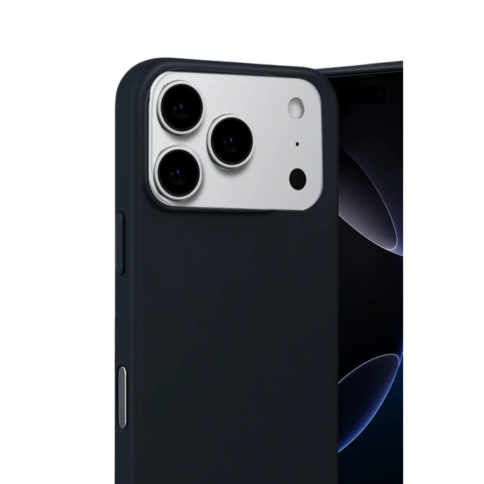 Apple iPhone 17 Pro Max Uyumlu Nano içi Kadife Silikon - Siyah