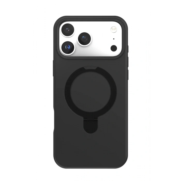 Apple iPhone 17 Pro Max Uyumlu Regal Magsafe Standlı Kapak - Siyah