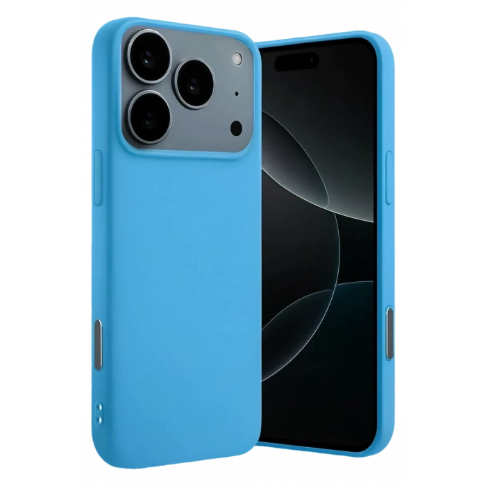 Apple iPhone 17 Pro Nano içi Kadife Silikon - Mavi