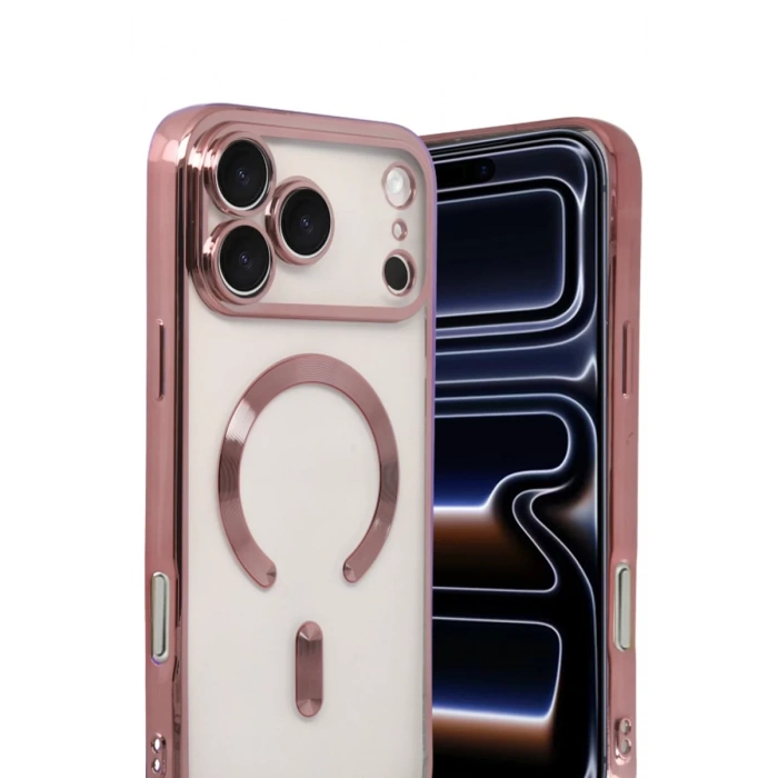 Apple iPhone 17 Pro Uyumlu Kross Magneticsafe Kapak - Rose