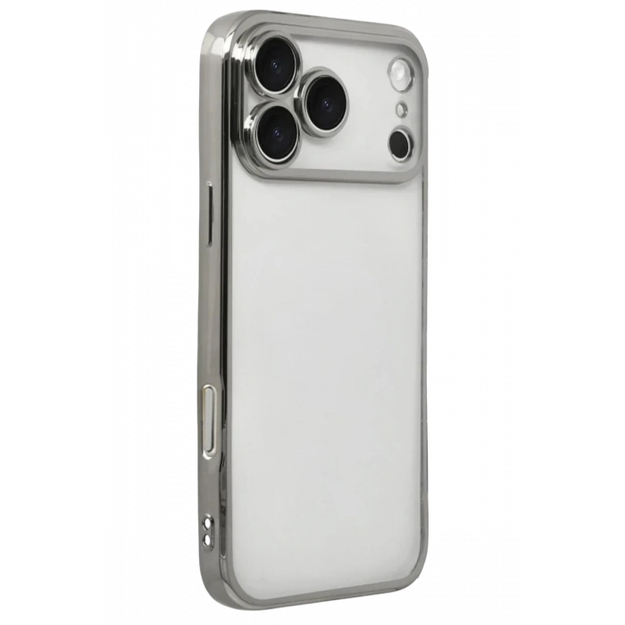 Apple iPhone 17 Pro Uyumlu Lensli Silikon - Gümüş