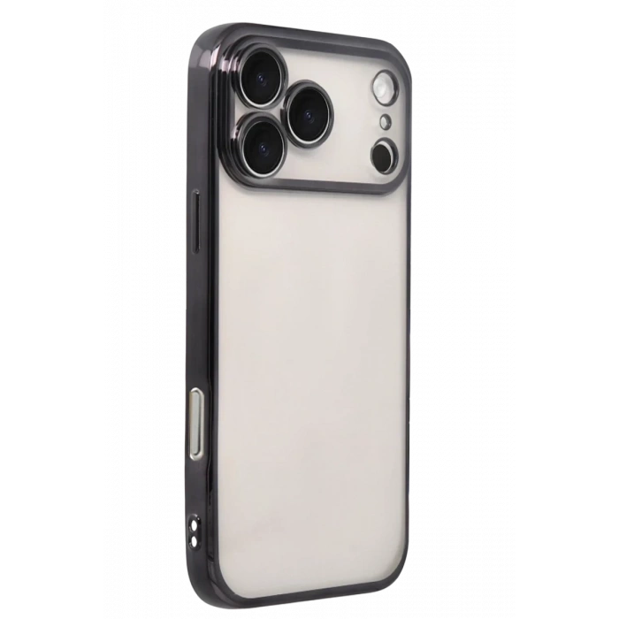 Apple iPhone 17 Pro Uyumlu Lensli Silikon - Siyah