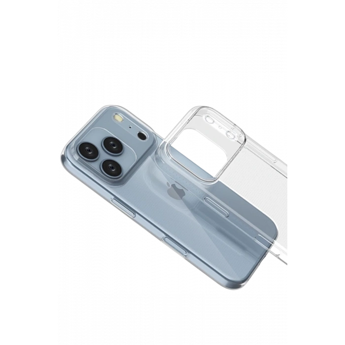 Apple iPhone 17 Pro Uyumlu Lüx Şeffaf Silikon - Şeffaf