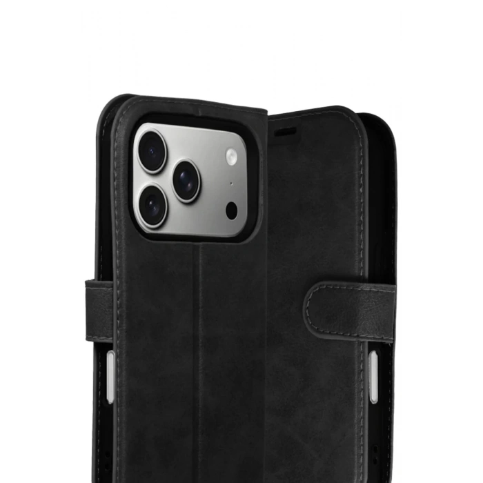 Apple iPhone 17 Pro Uyumlu Trend S Plus Kapaklı Kılıf - Siyah