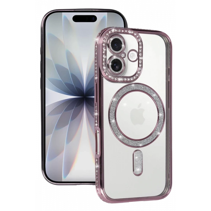 Apple iPhone 17 Uyumlu Joke Simli Magneticsafe Kılıf - Pembe