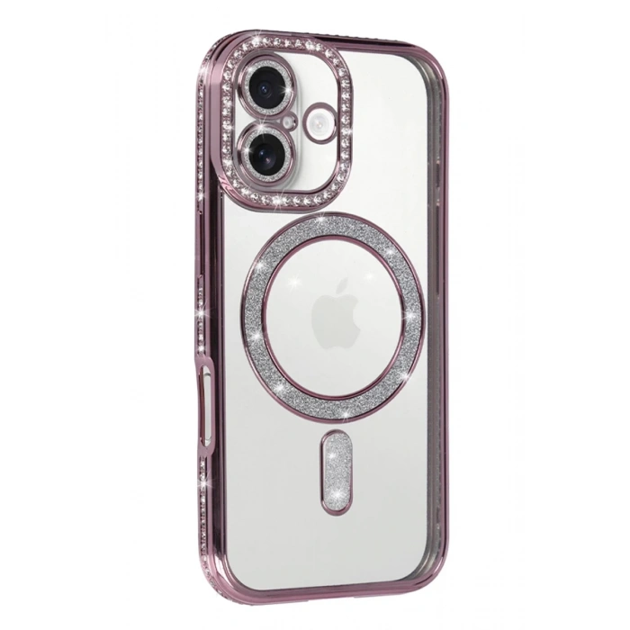 Apple iPhone 17 Uyumlu Joke Simli Magneticsafe Kılıf - Pembe