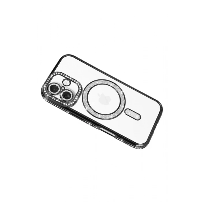 Apple iPhone 17 Uyumlu Joke Simli Magneticsafe Kılıf - Siyah