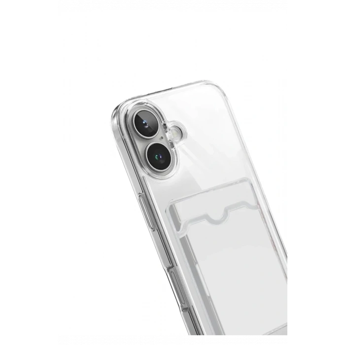 Apple iPhone 17 Uyumlu Kart Şeffaf Silikon - Şeffaf