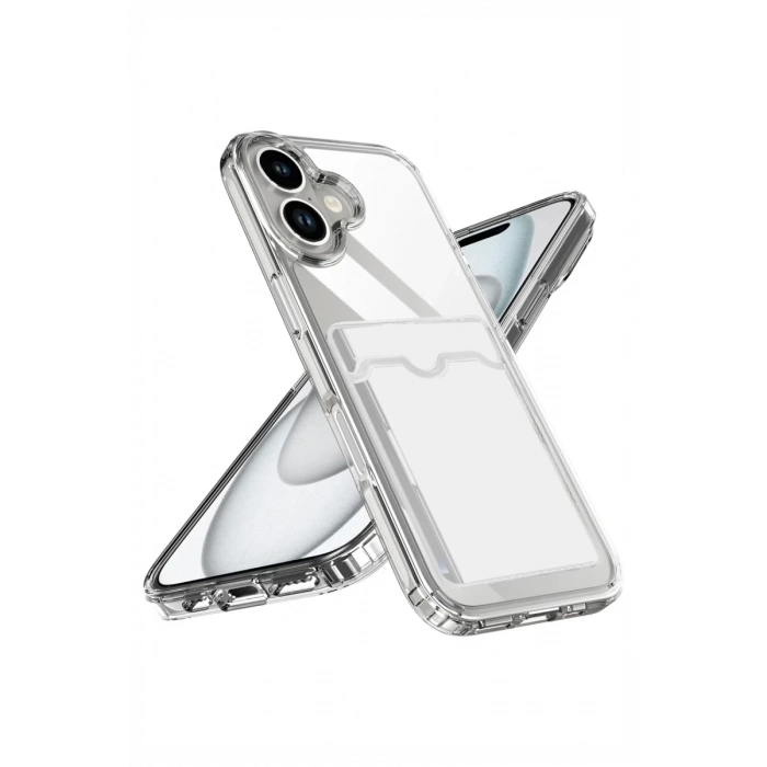 Apple iPhone 17 Uyumlu Kart Şeffaf Silikon - Şeffaf