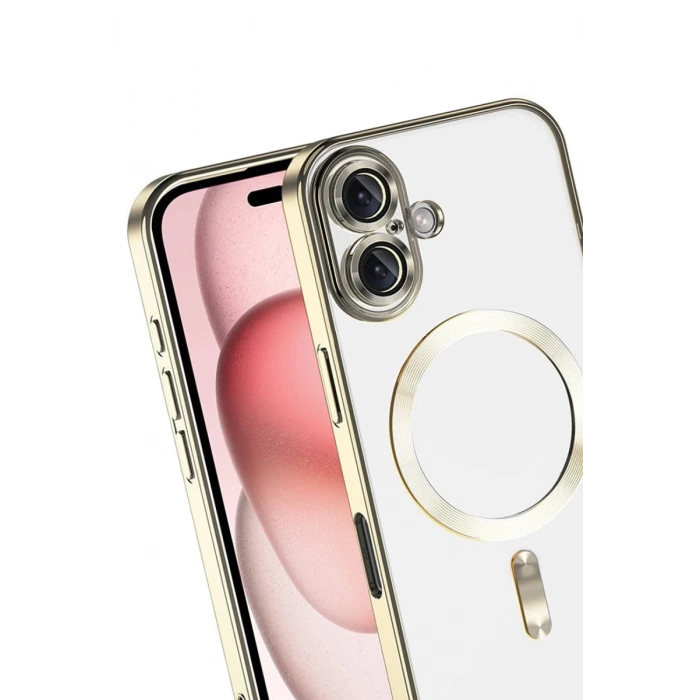 Apple iPhone 17 Uyumlu Kross Magneticsafe Kapak - Gold