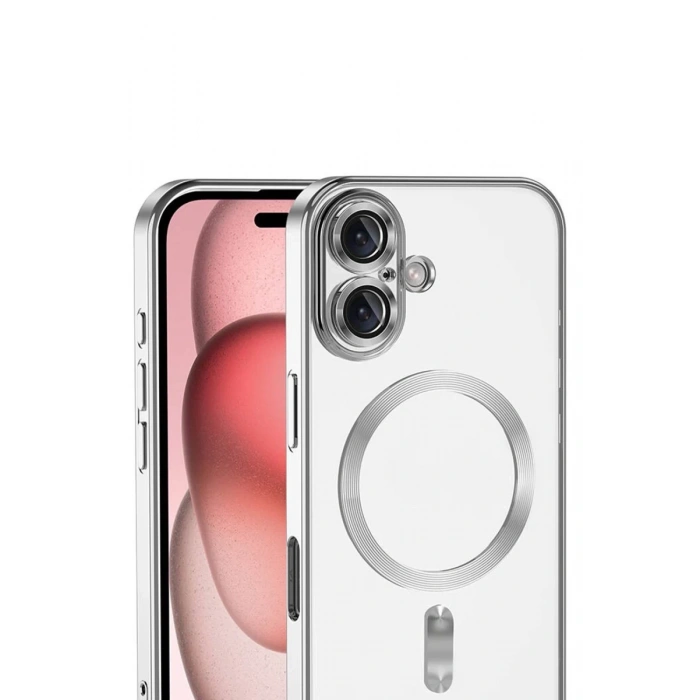 Apple iPhone 17 Uyumlu Kross Magneticsafe Kapak - Gümüş