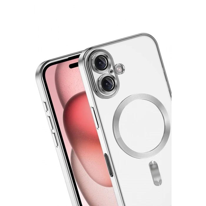 Apple iPhone 17 Uyumlu Kross Magneticsafe Kapak - Gümüş