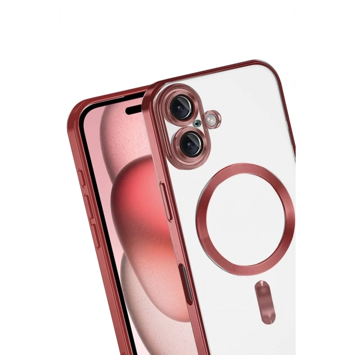 Apple iPhone 17 Uyumlu Kross Magneticsafe Kapak - Kırmızı