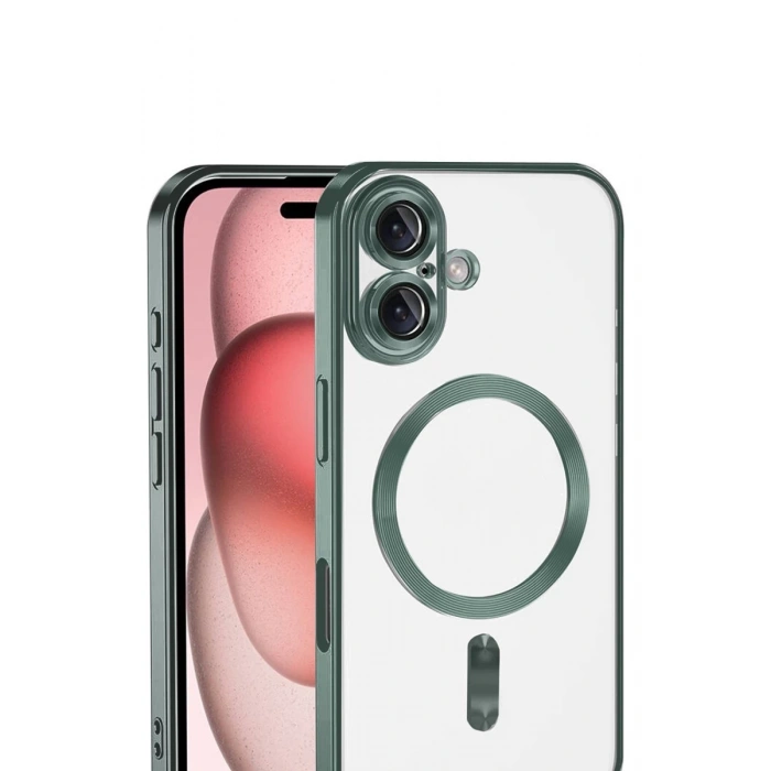Apple iPhone 17 Uyumlu Kross Magneticsafe Kapak - Koyu Yeşil