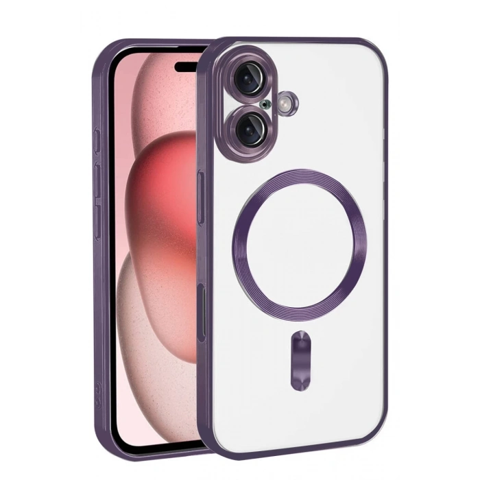 Apple iPhone 17 Uyumlu Kross Magneticsafe Kapak - Mor