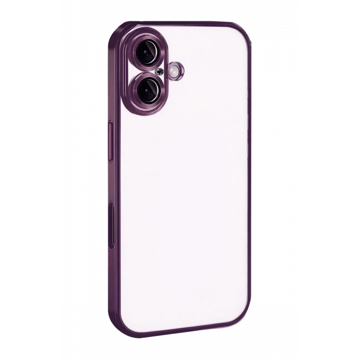 Apple iPhone 17 Uyumlu Lensli Silikon - Açık Mor