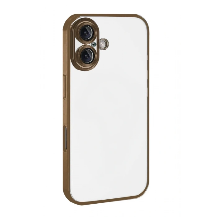 Apple iPhone 17 Uyumlu Lensli Silikon - Çöl Titanyum