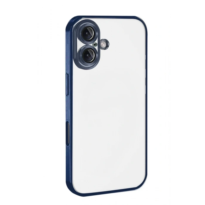 Apple iPhone 17 Uyumlu Lensli Silikon - Lacivert