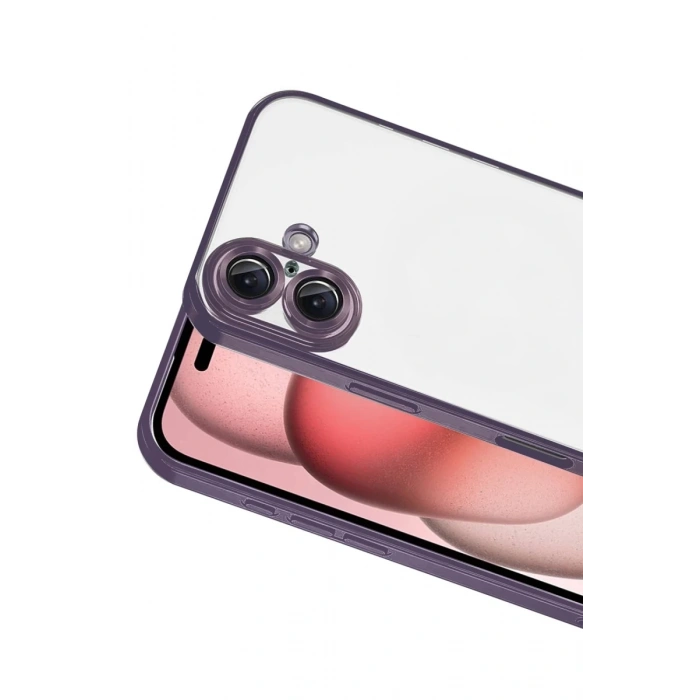 Apple iPhone 17 Uyumlu Lensli Silikon - Mor