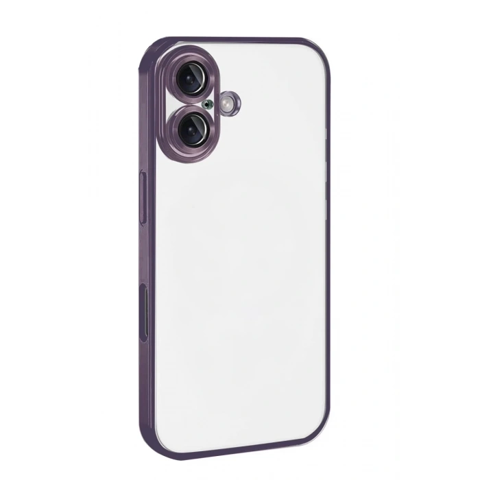 Apple iPhone 17 Uyumlu Lensli Silikon - Mor