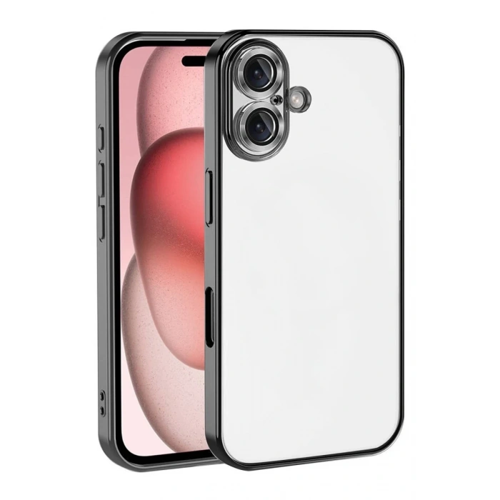 Apple iPhone 17 Uyumlu Lensli Silikon - Siyah