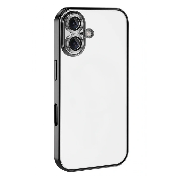 Apple iPhone 17 Uyumlu Lensli Silikon - Siyah