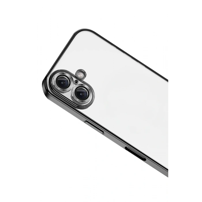Apple iPhone 17 Uyumlu Lensli Silikon - Siyah