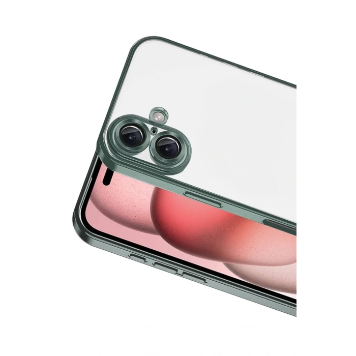 Apple iPhone 17 Uyumlu Lensli Silikon - Yeşil