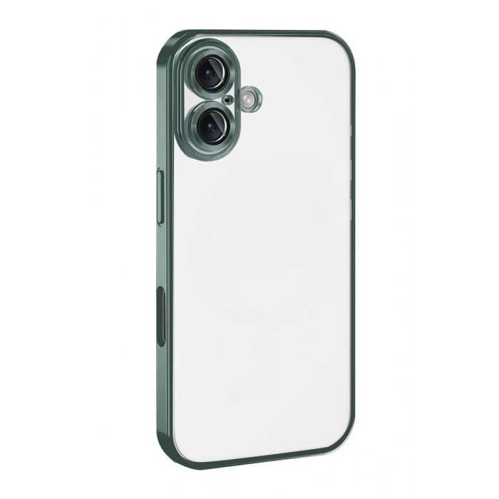 Apple iPhone 17 Uyumlu Lensli Silikon - Yeşil