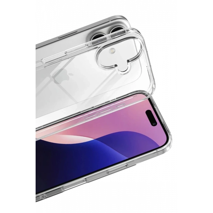Apple iPhone 17 Uyumlu Lüx Şeffaf Silikon - Şeffaf