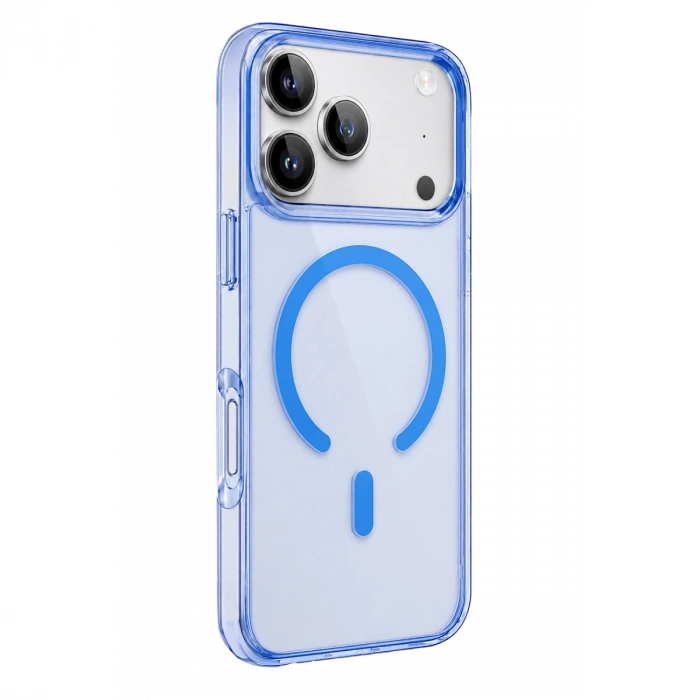 Apple iPhone 18 Pro Max Uyumlu/17 Pro Max Kılıf Pc Real Magsafe Kapak - Sierra Blue