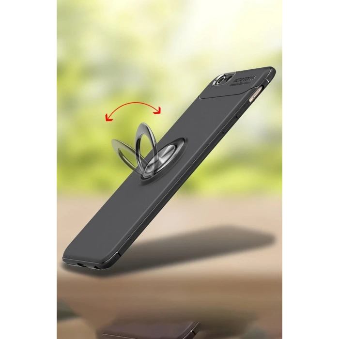 Apple iPhone 6 Uyumlu Kılıf Range Yüzüklü Silikon - Kırmızı