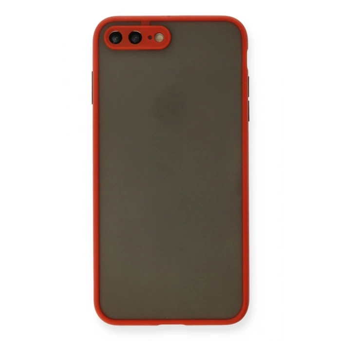 Apple iPhone 7 Plus Uyumlu Kılıf Montreal Silikon Kapak - Kırmızı
