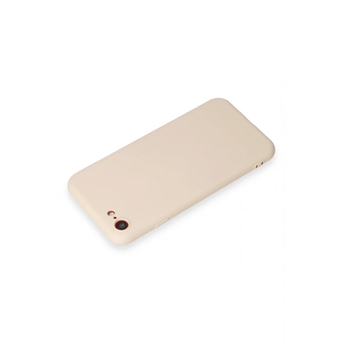 Apple iPhone 7 Uyumlu Kılıf First Silikon - Krem