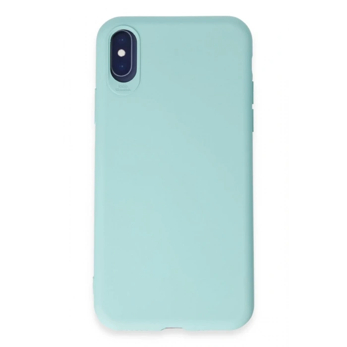 Apple iPhone X Uyumlu Kılıf First Silikon - Turkuaz