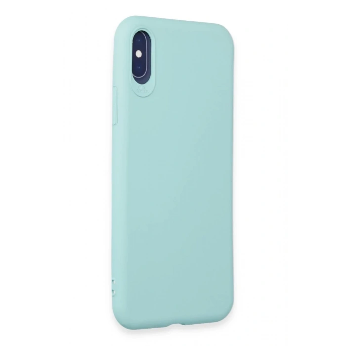 Apple iPhone X Uyumlu Kılıf First Silikon - Turkuaz