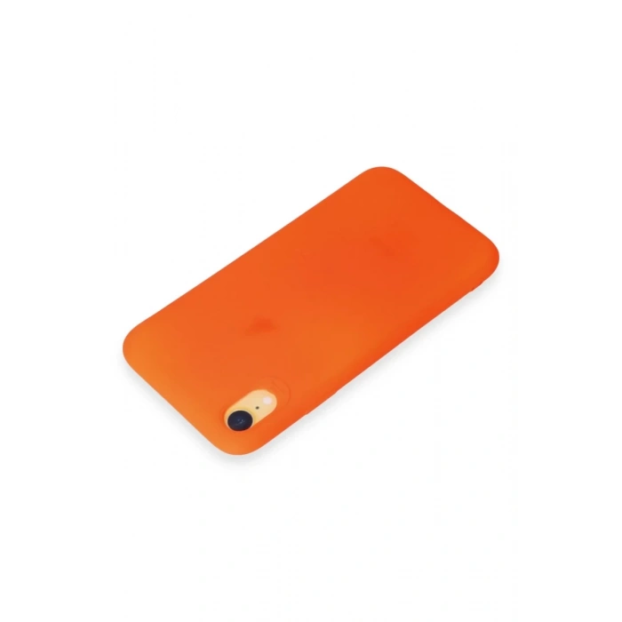 Apple iPhone XR Uyumlu Kılıf First Silikon - Parlak Turuncu