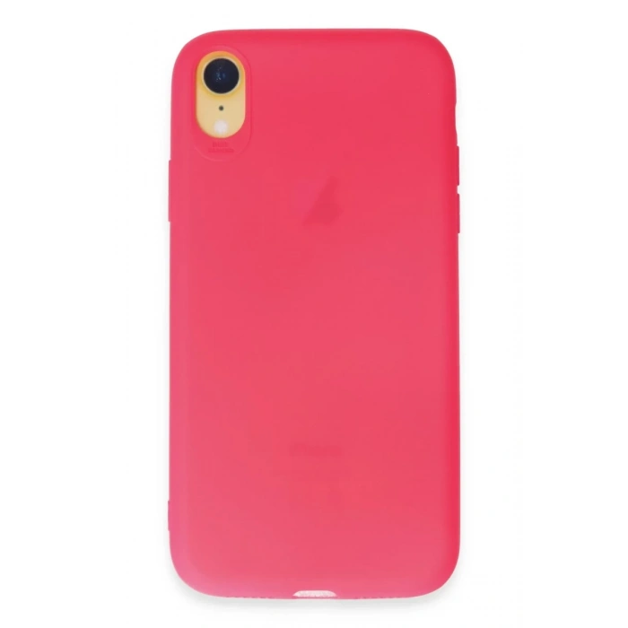 Apple iPhone XR Uyumlu Kılıf First Silikon - Pembe