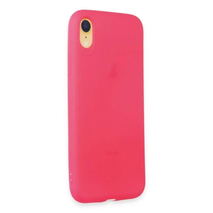 Apple iPhone XR Uyumlu Kılıf First Silikon - Pembe
