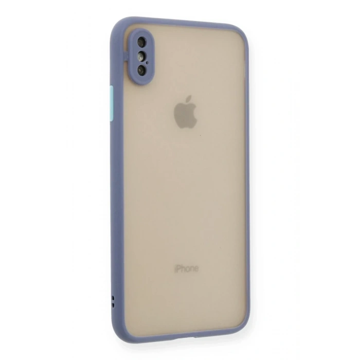 Apple iPhone XS Max Uyumlu Kılıf Montreal Silikon Kapak - Gri